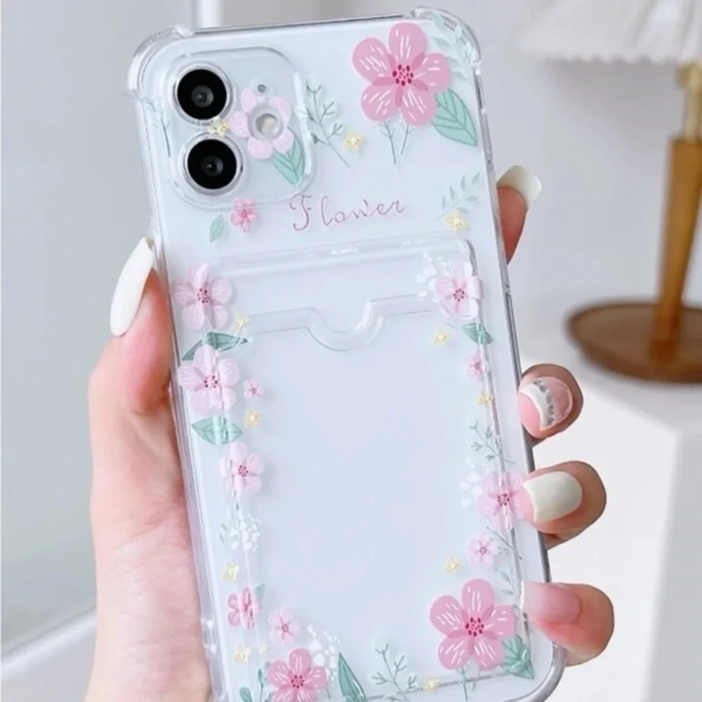 ⚠️Clearance🌸iPhone 14/Pro Max/Plus Cute Floral iPhone Case With Card Slot - Picture 2 of 4